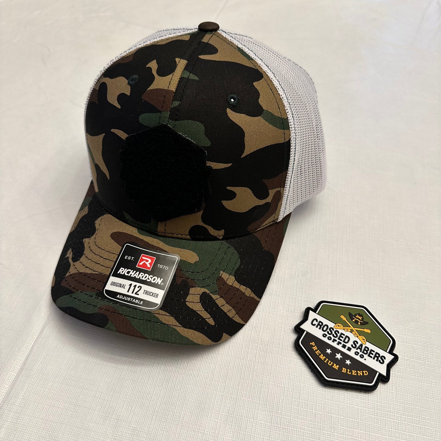 Crossed Sabers Coffee Trucker Hat and Morale Patch