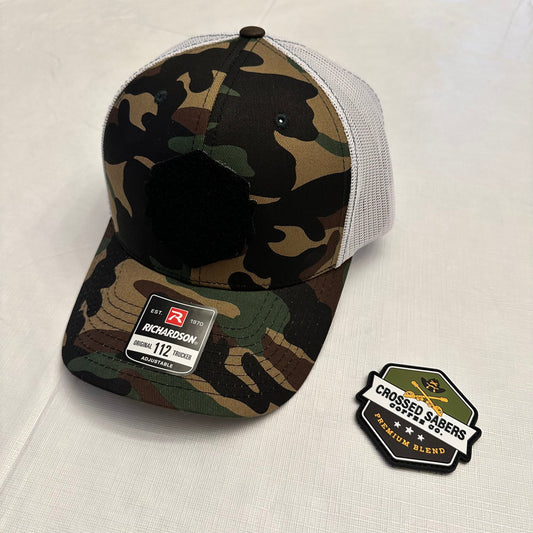 Crossed Sabers Coffee Trucker Hat and Morale Patch