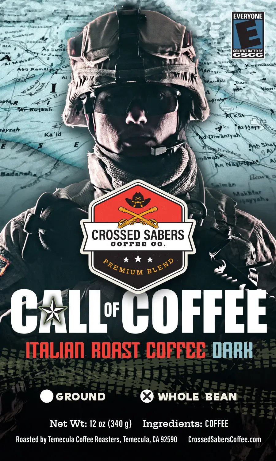Call of Coffee label