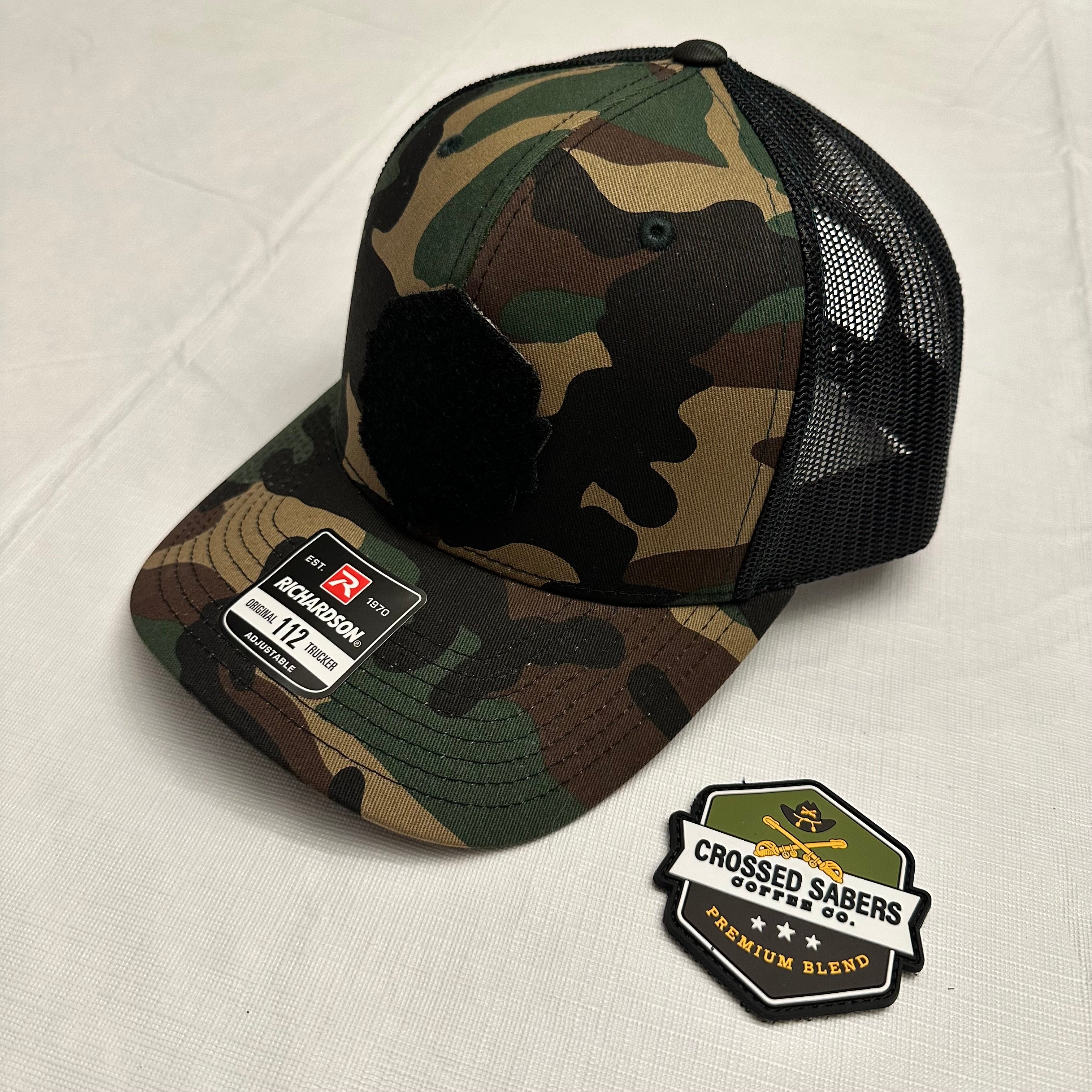 Buy Crossed Sabers Coffee Trucker Hat and PVC Patch
