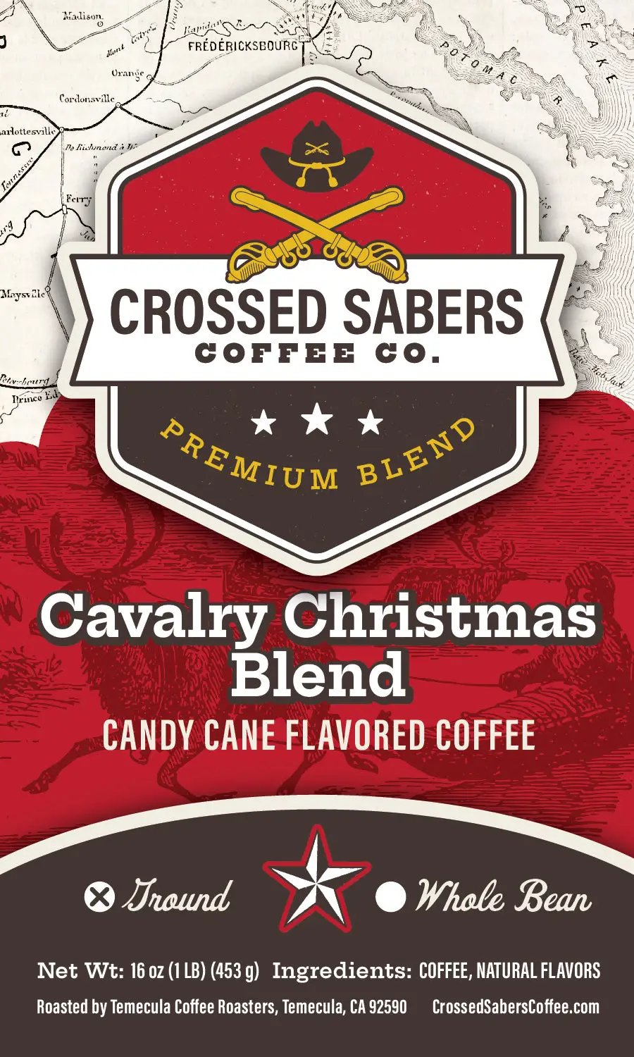 Crossed Sabers Coffee Cavalry Christmas 16oz Drip