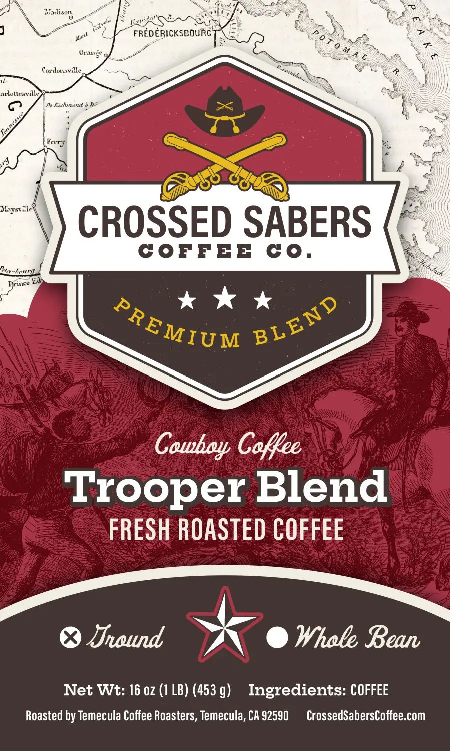 Crossed Sabers Coffee Trooper Blend 16oz Drip