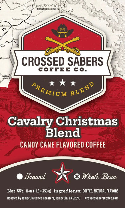 Crossed Sabers Coffee Cavalry Christmas 16oz Whole Bean