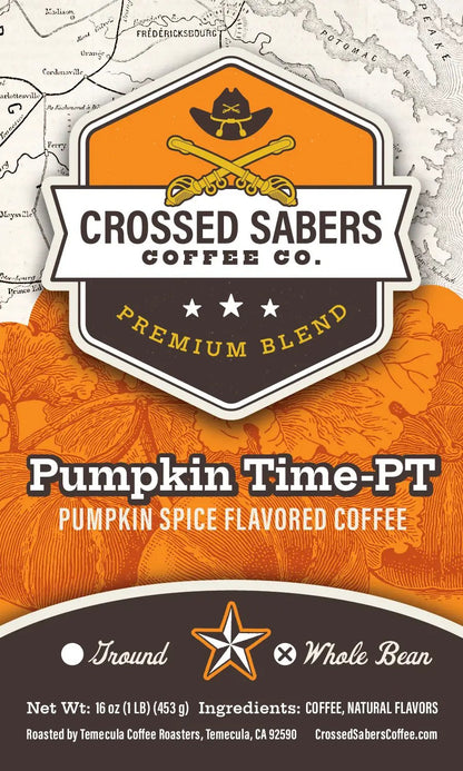 Crossed Sabers Coffee Pumpkin Time-PT 16oz Whole Bean