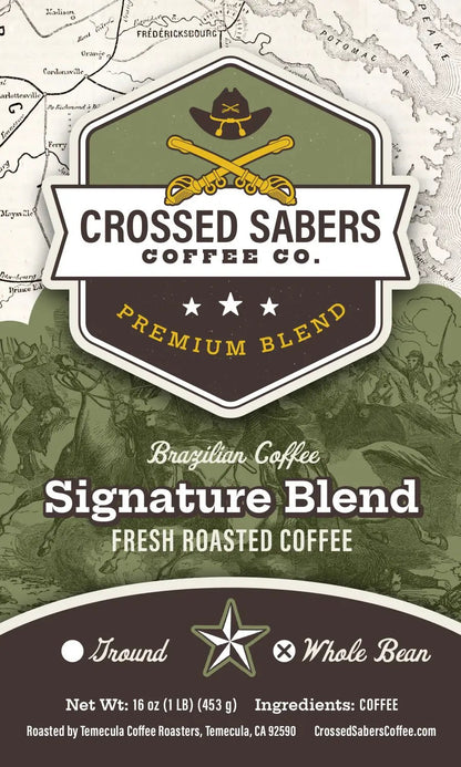 Crossed Sabers Coffee Signature Blend 16oz Whole Bean