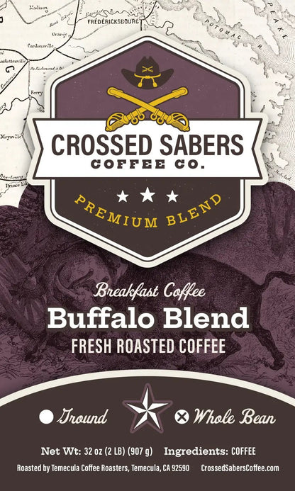 Crossed Sabers Coffee Buffalo Blend 2lb Whole Bean