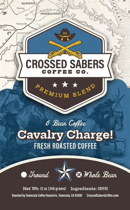 Crossed Sabers Coffee Cavalry Charge! 12oz Whole Bean