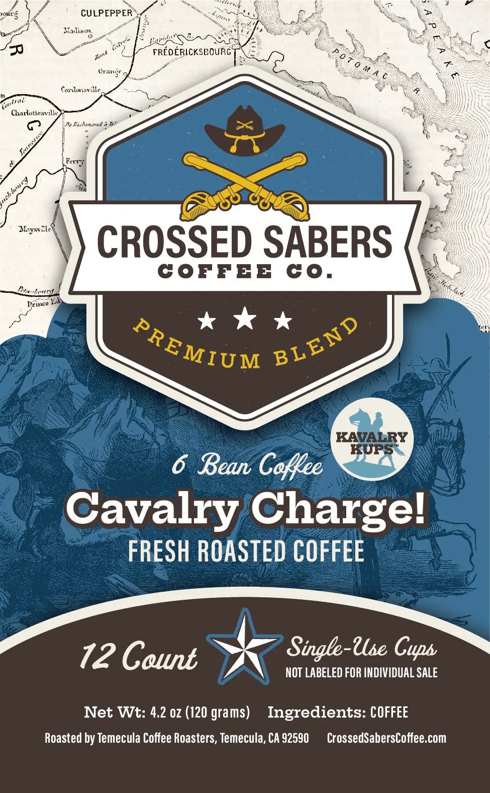 Crossed Sabers Coffee Cavalry Charge! Kavalry Kups